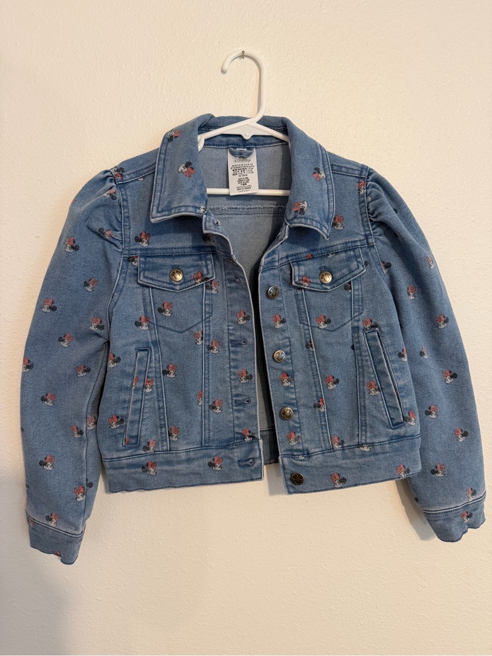 Disney Light Blue Denim Jacket with Minnie Mouse Embroidery